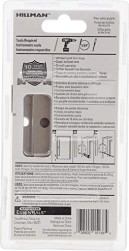 Hardware Essentials Door Hinges, Satin Nickel - Image 3