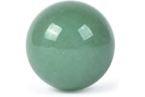 Justinstones Natural Green Aventurine Tumble 20mm Gemstone Healing Crystal Energy Ball Round Sphere Specimen Collection Pocket Palm Worry Stone(Pack of 5)