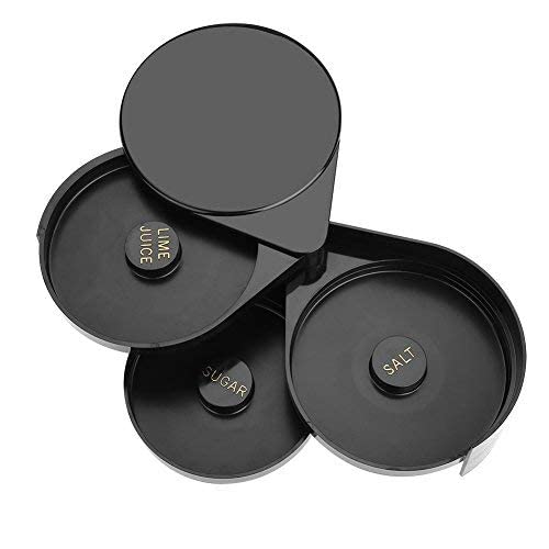 Atyhao Plastic 3 Tier Glass Rimmer Sugar Salt Rim File Glass Cocktail Margarita Bartan Tool for Party Home