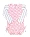 RuffleButts Baby/Toddler Girls Long Sleeve One Piece Swimsuit - Pink Polka Dot with UPF 50+ Sun Protection - 6-12m