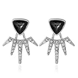 Women Lady Crystal Rhinestone Dangle Ear Stud Earrings by SUNSCSC