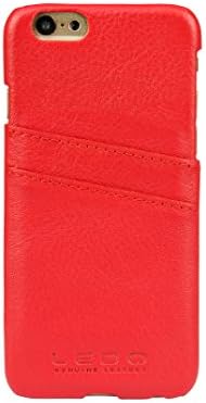 LEDO CASE - Ultra Slim Leather Case for the iPhone 6s / 6 - Premium Genuine Leather - Scarlet
