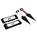 Naruto Leaf Village Ninja Shinobi Headbands Red and White Ninja Weapons Props Large Kunai Plastic Toy Cosplay Accessories
