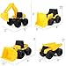 JOYIN 5 Pcs Beach Sand Toy Car Playset with 1 Carrier Truck and 4 Construction Cars, Educational Toy Vehicle for Kids Boys Girls Birthday Gift