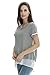 Bearsland Women's Maternity Breastfeeding Shirt Short Sleeve Nursing Tops Gray