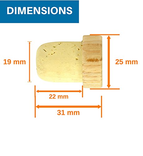 Domain Cycling Cork & Wood Bike Handlebar End Plugs (4pcs), Bicycle Grip Bar End Caps - Thumbnail 3