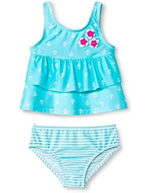 Just One You Made by Carter's Girls' Anchor Tankini Light Blue Swimsuit Set