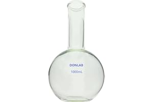 DONLAB CFB-1000 Glass 1000ml/1L Long Neck Boiling Flask of Flat Bottom