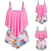 Hotkey Swimsuits for Women Bathing Suits Ruffled Top with High Waist Bottom Tankini Swim Suits Two-Piece Swimwear Pinkthumb 4