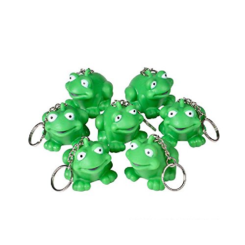 2" Rubber Frog Keychain (With Sticky Notes)