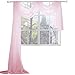 KEQIAOSUOCAI Pink Sheer Window Scarf Valance Sheer Fabric for Draping Curtain Toppers for Wedding Party Girls Room Bed Canopy Scarves 52 Inches Wide by 216 Inches Long Pink