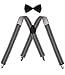 ORSKY Pre Tied Bow Tie and Suspenders for Men Adjustable X Back Suspenders