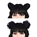 REECHO 2 PCS Mini Claw Clip in Messy & Cat Ears Hair Buns Extensions Wig Accessory Updo Hair Pieces for Women Girl- Natural Blackthumb 2