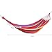 Rusee Double Hammock,Rainbow Two Person Hammock,'190'x '150' Centimeter Portable Hammock,Cotton Fabric Hammock Holds upto 450lbs,Red Outdoor Hammock