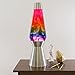 27-Inch Lava Grande Lava Lamp, White Wax/7 Color Rainbow Globe/Silver Base