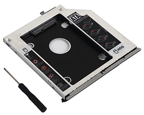 DY-tech 2nd HDD SSD Hard Drive Enclosure Caddy for HP EliteBook 2560p 2570p with Faceplate bezel and Mounting Bracket