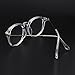 GQUEEN Fashion Fake Glasses Non Prescription Clear Glasses, UV400 Sun Glasses Oval Round Keyhole Metal Temple, 201588