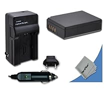 High Capacity Replacement Canon LP-E12 Battery with AC/DC Quick Charger Kit for Canon EOS M, EOS Rebel SL1, EOS 100D DSLR Cameras