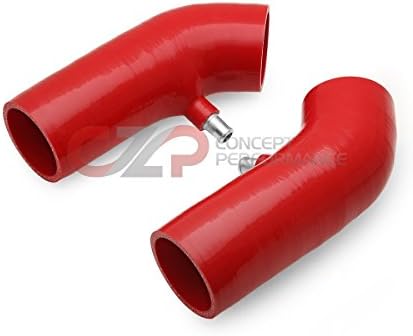 CZP Silicone Air Intake Hose Set, VQ35HR / VQ37VHR - Nissan 350Z 07-08 Z33, 370Z 09+ Z34 / Infiniti G35 07-08, G37 09-14 &amp; Q40 2015 Sedan V36, G37 08-13 &amp; Q60 14-15 Coupe CV36 (Red)