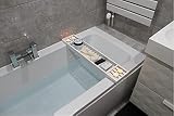 Unibos Bamboo Wood Bath Tub Rack Bathroom Shelf Tidy Tray Storage Caddy view 7