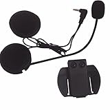 Intercom Microphone & Headset + Helmet Clip, Evary V6 Bluetooth Interphone Accessories Replacement Parts