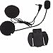 Intercom Microphone & Headset + Helmet Clip, Evary V6 Bluetooth Interphone Accessories Replacement Parts