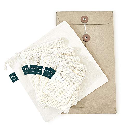 Wiederverwendbare Obst- und Gemüsebeutel aus 100% Bio Baumwolle (6er Set) – Bild 7