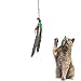 Avolare Cat Feather Toy Teaser and Exerciser for Cat Interactive Cat Toys Retractable Cat Wand Teaser Cat Catcher for Exercising Kitten Catnip Or Cat