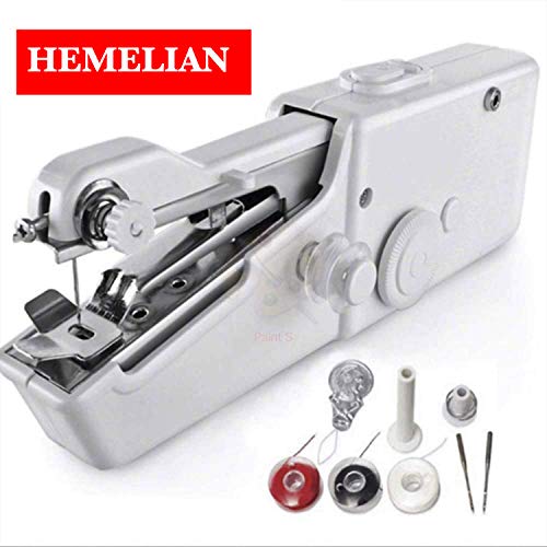 Hemelian Portable Sewing Machine, Mini Sewing Professional Cordless Sewing Handheld Electric Household Tool - Quick Stitch Tool for Fabric, Clothing, or Kids Cloth Home Travel Use Hemelian Portable Sewing Machine, Mini Sewing Professional Cordless Sewing Handheld Electric Household Tool - Quick Stitch Tool for Fabric, Clothing, or Kids Cloth Home Travel Use