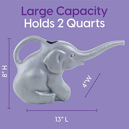 image for Bangerz Sunz Elephant Watering Can, 2 qts, Novelty Indoor Watering Can