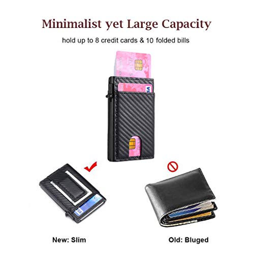 Pop Up Wallet Card Holder UpLook RFID Slim Wallet Card Case with