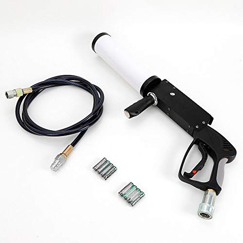 CO2 Handheld Cryo Gun,LED CO2 Cryo Cannon Special Effects Fog Machine Gun with 3M CO2 Gas Hose