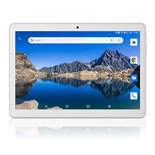 Tablet 10 inch, 3G Phablet Unlocked, Android 8.1 Go Tablets PC with Dual Card Slot, 1G+16GB, Dual Camera, GMS Certified, WiFi, Bluetooth, GPS – Silver