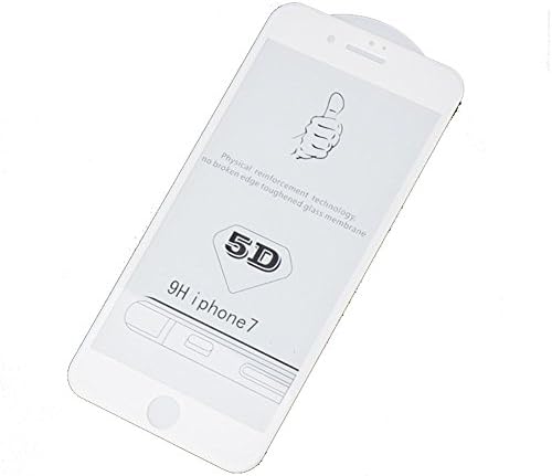 5D Curved Surface Full-screen Tempered Glass Screen Protector 9H Glass Film For iPhone 7/7s (white)