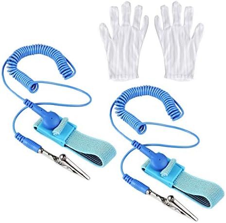 Lanmu 帯電防止リストラップ 静電気防止手袋 滑り止め付き リストバンド２セット 右と左手袋１セット 静電バンド 静电手袋 Pc静電防止 リストストラップ 静電気除去 調整可能 パソコンや電子機器作業用 最大伸長250cmまで Sloth Gr Jp