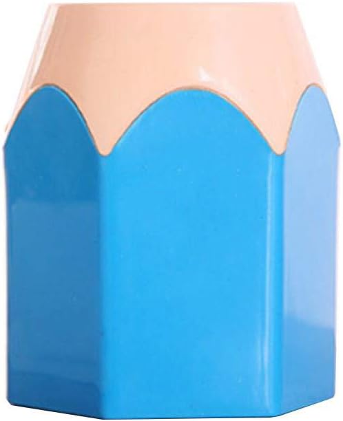 AKDSteel Lovely Contrast Color Desktop Pen Holder Home Makeup Brush Storage Box Container for Student Blue for Home
