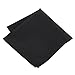 John William Clothing 100% Silk Woven Black Pocket Square Handkerchief