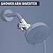 KES BRASS Shower Arm Diverter Valve Bathroom Universal Shower System Component Replacement Part for Hand Held Showerhead and Fixed Spray Head, Brushed Nickel, PV4-2