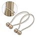 BCELIFE Curtain Tiebacks Magnetic, Handmade Drape Tie Backs Drapery Rope Holdbacks/Holder for Window Sheer and Blackout Panels Home and Office Decoration,Set of 2, Beige