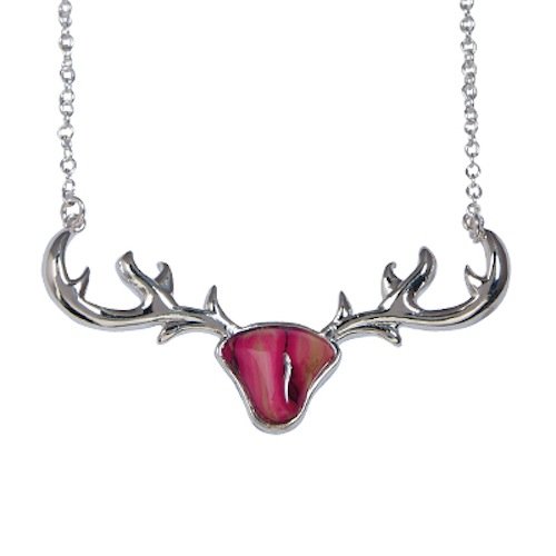 HeathergemsHeathergems Stunning Stag Antler Silver Plated Necklace