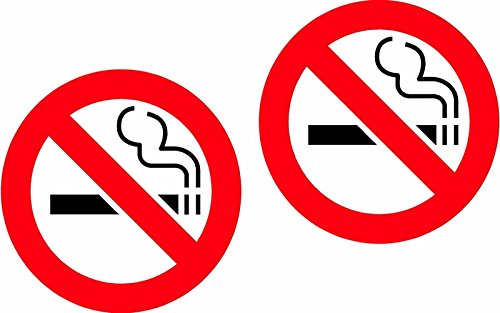 Magnet 2-4" No Smoking Sign Decal Set Warning Smoke Free Vinyl Window Magnetic Sticker