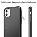 SAMONPOW Card Holder Case for iPhone 11 Dual Layer Protective Shell Wallet Case Hard PC Soft TPU Inner Rubber Bumper Credit Card Slot Back Shock Absorption Cover for iPhone 11,6.1 inch Black
