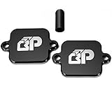 Blackpath - Fits Kawasaki Air Induction Block Off Plate Kit Motorcycle Emissions Bypass Plates (Black) T6 Billet