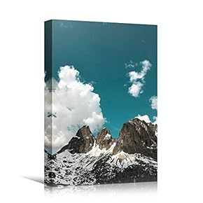 signwin Canvas Wall Art Snowy Tops Cool Dramatic...