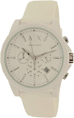 Armani Exchange Men's AX1325 White Silicone Watch