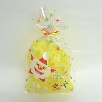 Amazon クリスマス用 クリアパック 透明袋 X6枚 個人用 プレゼント ギフト 包装 ラッピング用資材 ギフトシール 文房具 オフィス用品