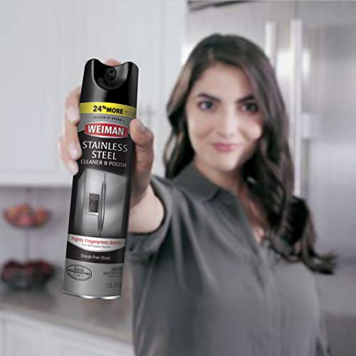 Weiman Stainless Steel Cleaner and Polish Spray, Fights Fingerprints