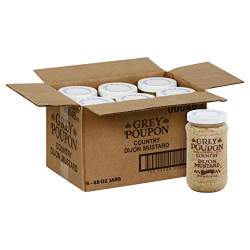 Grey Poupon Country Dijon Mustard (48oz Jars, Pack of 6)