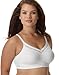 Just My Size Women's Side & Back Smoothing Wire Free Plus Size Bra (1259), White, 46D