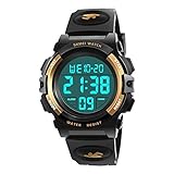 My-My Best 6-12 Years Old Boys Gifts, Electronic Sports Watch for Boy Girls Gift Popular Waterproof Watch Outdoor Kids Toys Cool Toys for 3-12 Year Old Boys Girls Yellow MMXBS03